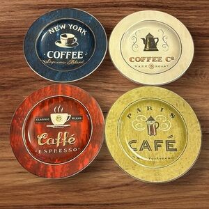 Sakura Coffee Break Stoneware Salad/Dessert Plates - Set of 4